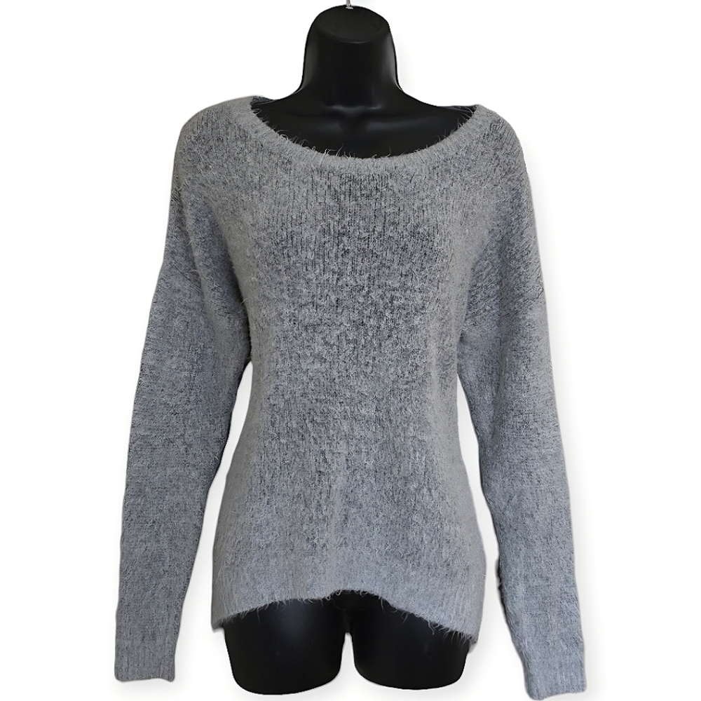 ❤️Olivaceous Gray Fuzzy Sweater☆